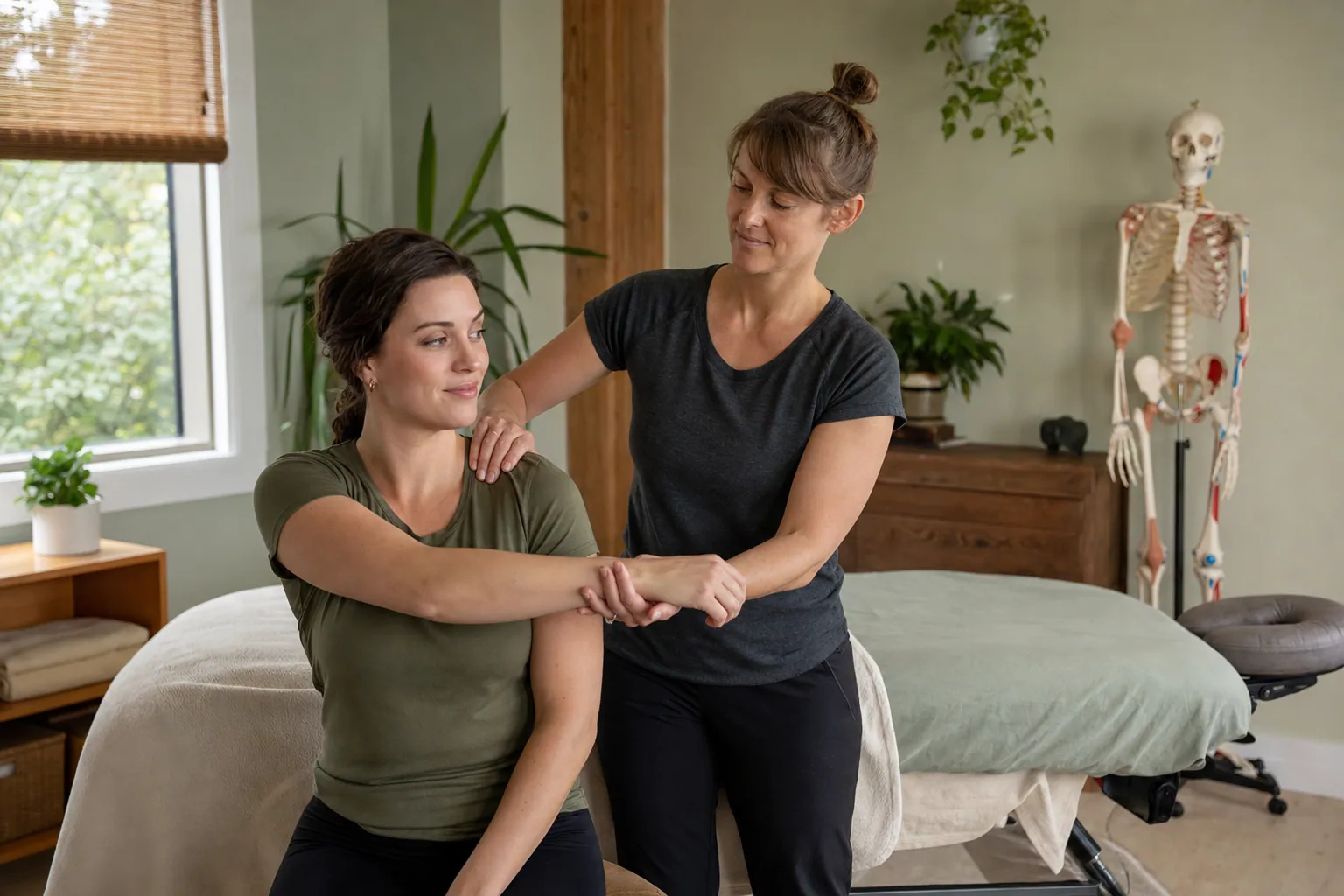 Massage therapy session